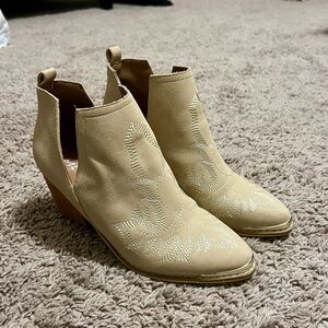 Western Tan Ankle Boots
